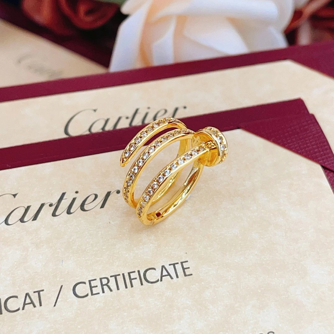Gold Ring with Diamond Accents