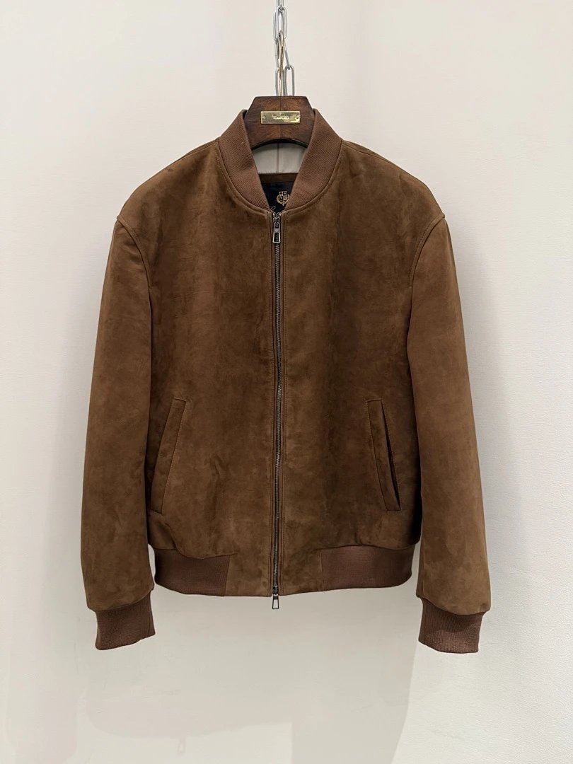 Gucci Leather Bomber Jacket Black with Red-Green Trim Outerwear - 7