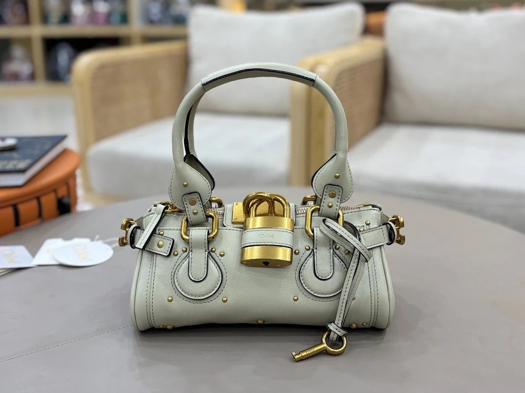 Chloé Mini Marcie Suede Olive Green Chain Shoulder Bag - 4