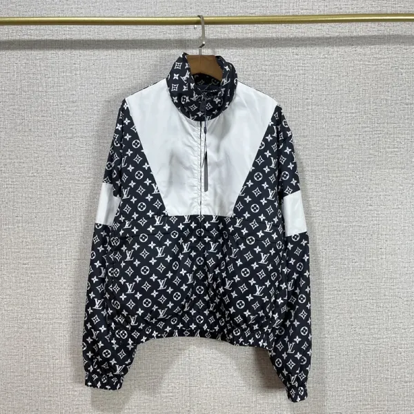 Louis Vuitton Monogram Windbreaker Jacket Navy and White - 1