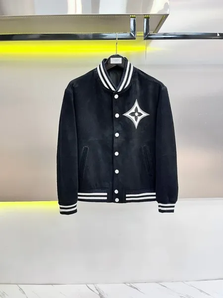 Louis Vuitton Monogram Star Varsity Jacket Black Outerwear Jacket - 1