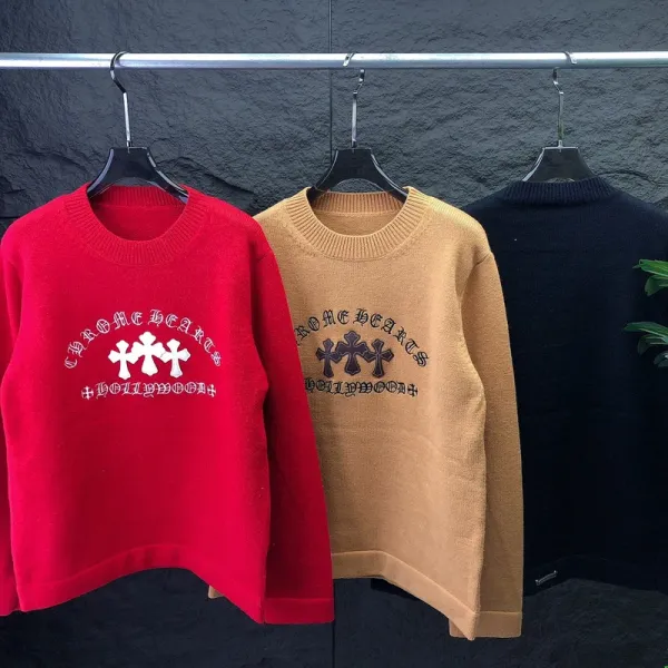 Chrome Hearts Hollywood Knit Sweater Red - 1