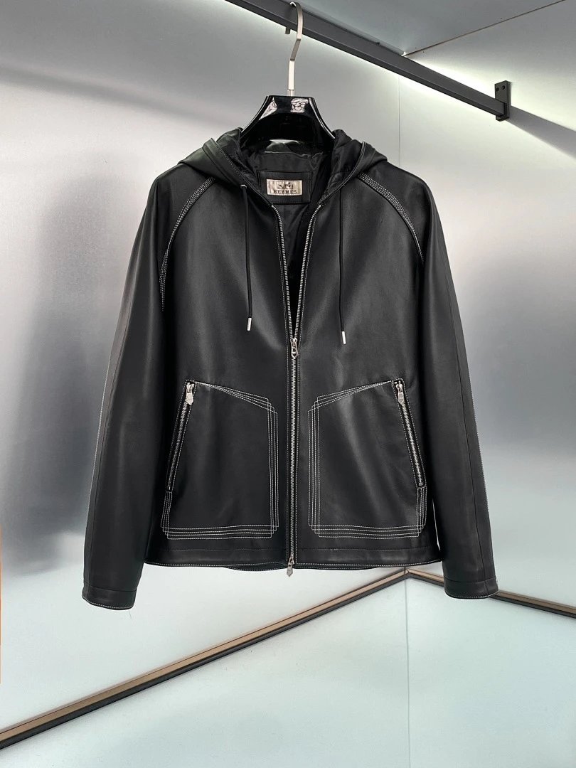 Gucci GG Marmont Leather Bomber Jacket Black - 11