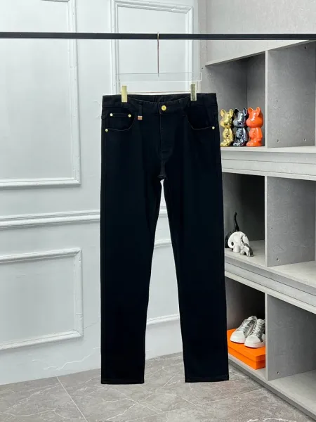 Design Slim Fit Black Denim Jeans - 1