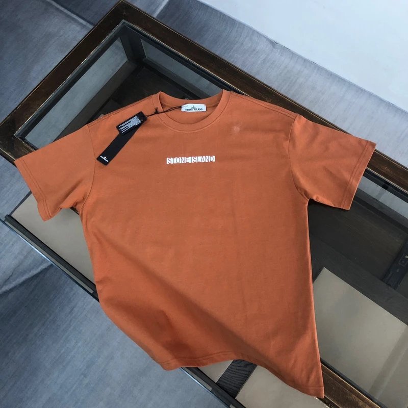 Orange Stone Island T-Shirt