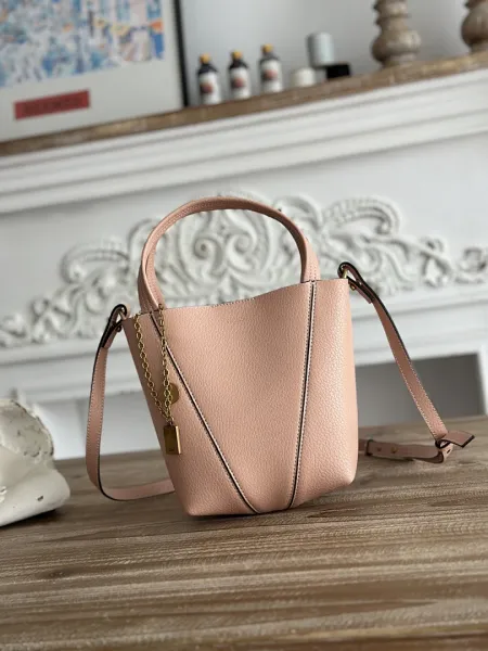 Chloé Mini Woody Bucket Bag Blush Pink Handbag - 1