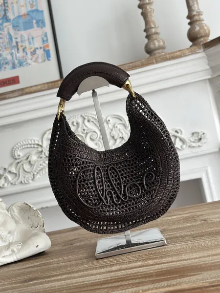 Chloé Crochet Hobo Bag Brown - 1