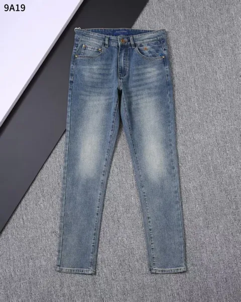 Design Slim Fit Distressed Blue Jeans - 1