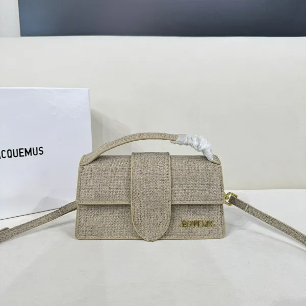 Jacquemus Le Chiquito Beige Linen-Textured Mini Handbag - 1