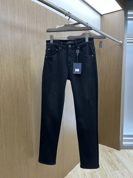 Louis Vuitton Black Distressed Slim Fit Jeans - 1