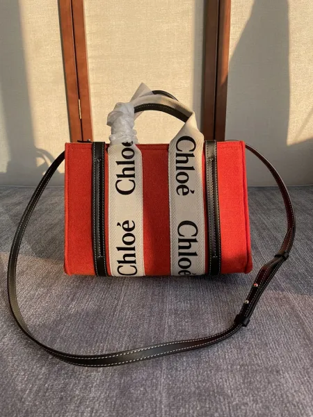 Chloé Woody Tote Bag Red - 1