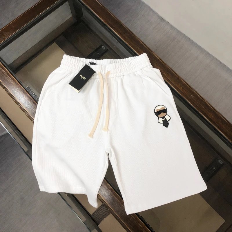 White Embroidered Shorts