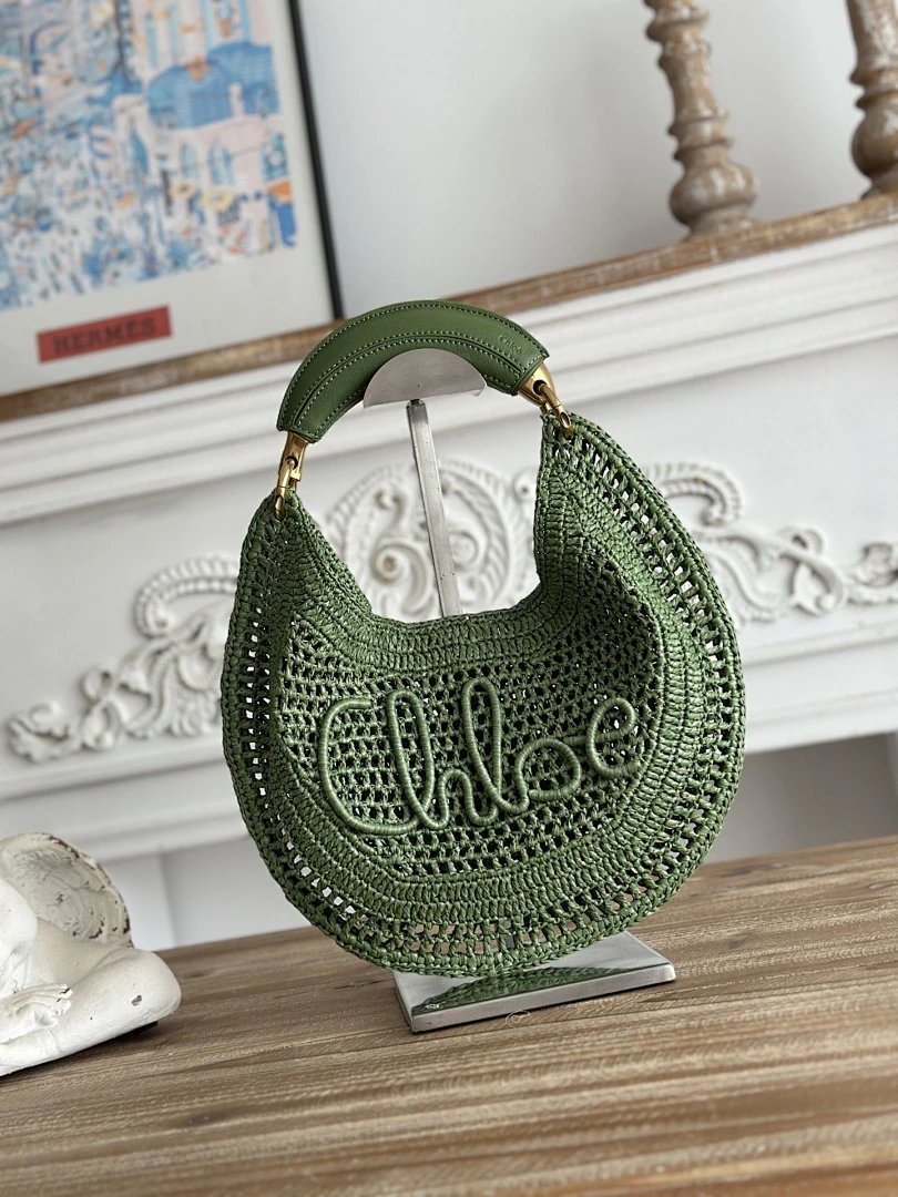 Chloé Mini Marcie Suede Olive Green Chain Shoulder Bag - 11