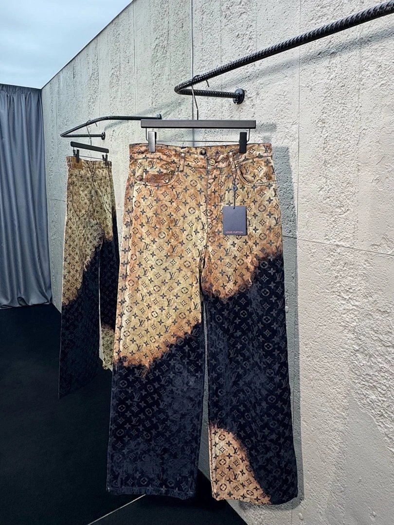 Louis Vuitton Monogram Jeans Bleached Brown Black