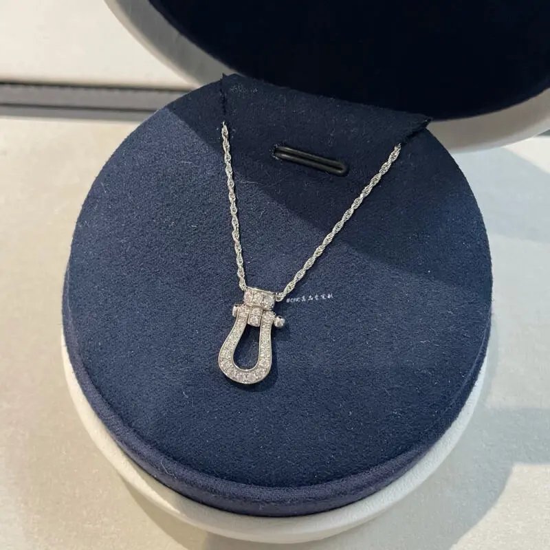Tiffany & Co. Elsa Peretti Open Heart Pendant Necklace in Platinum with Diamonds Jewelry