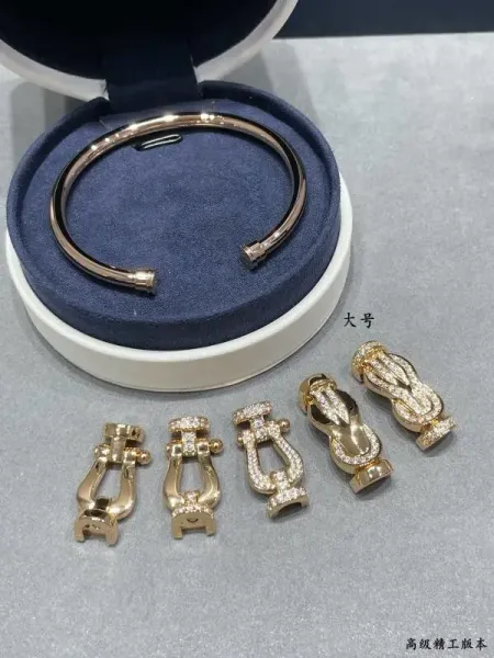 FRED Force 10 Bracelet with Diamond Clasp Gold Tone Jewelry - 1