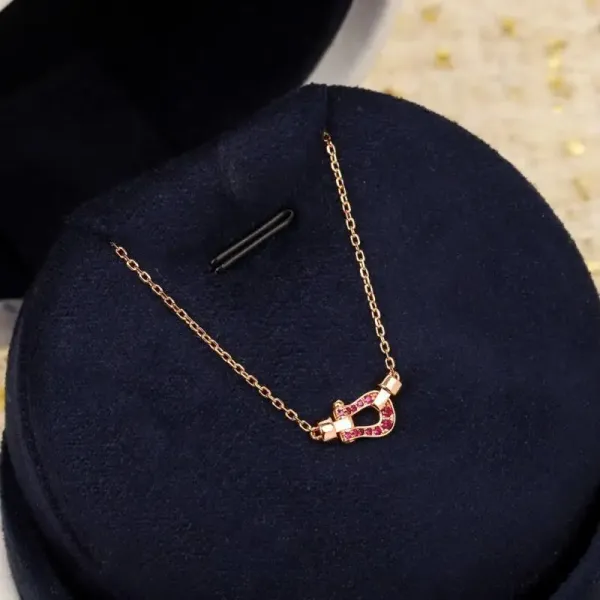 FRED Force 10 Pink Sapphire Necklace Rose Gold Jewelry - 1