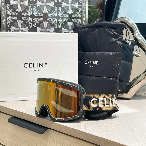 Gucci Ski Goggles Black with Green Accents Eyewear - 9