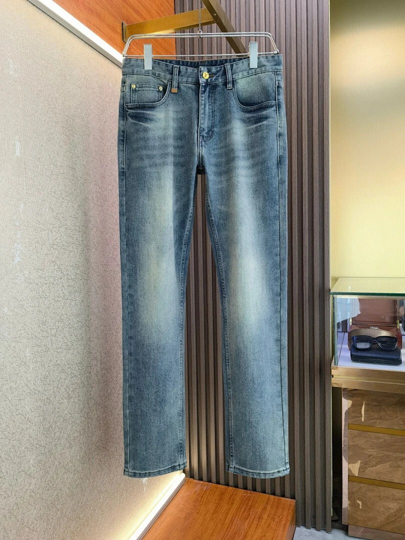Design Slim Fit Washed Blue Jeans - 1