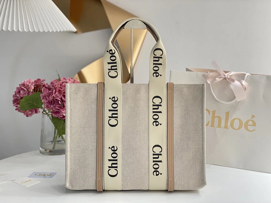 Chloé Woody Tote Bag Blush Pink Handbag - 11