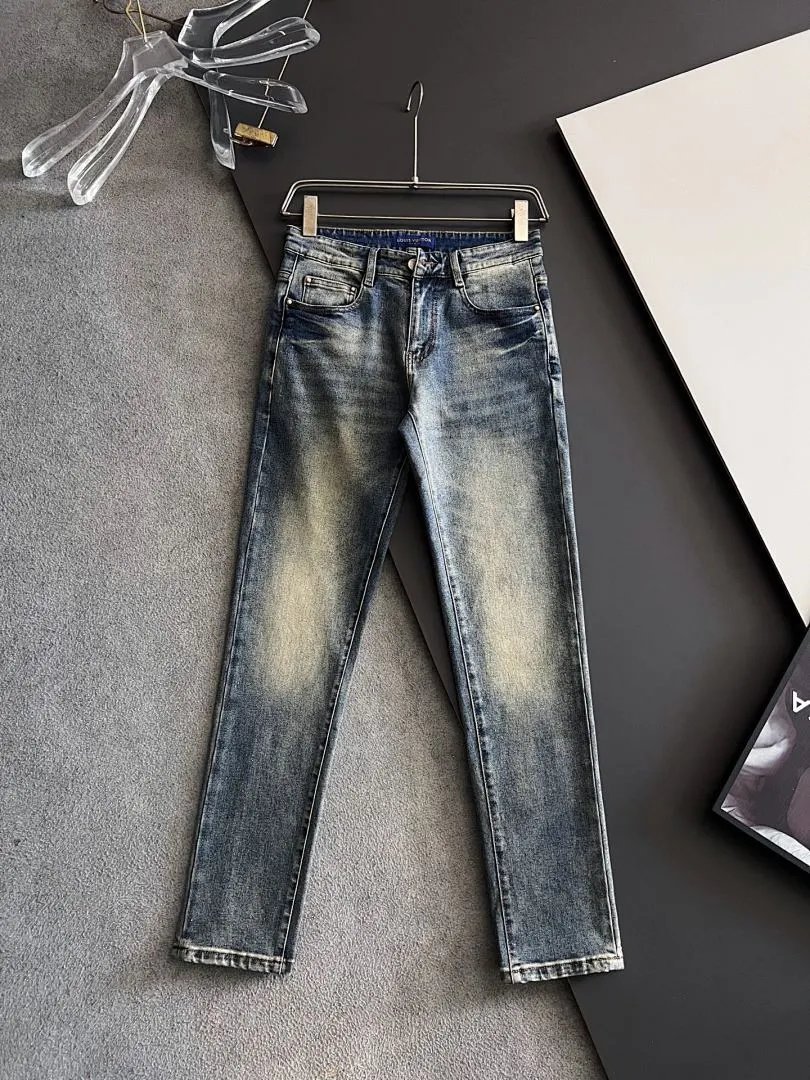 Louis Vuitton Monogram Embroidered Denim Jeans Blue - 4
