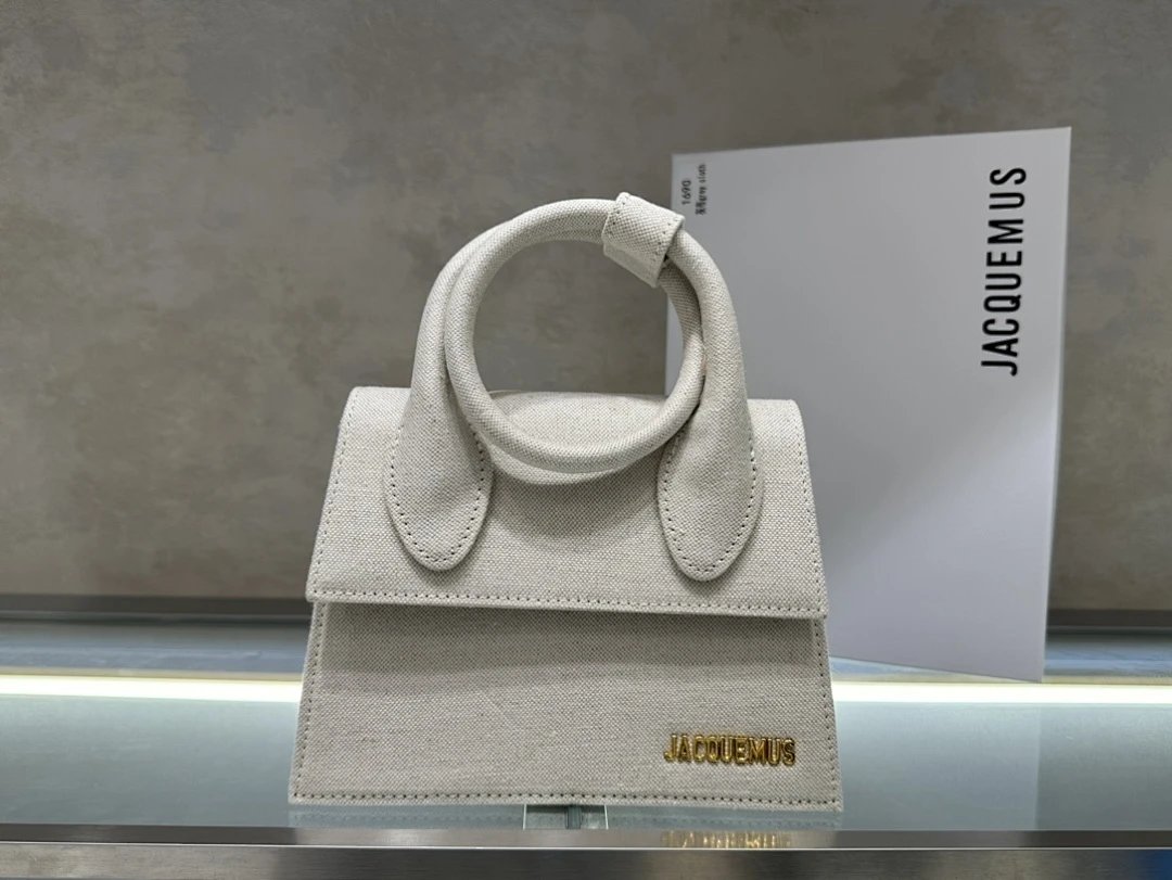 Jacquemus Le Chiquito Beige Canvas Handbag