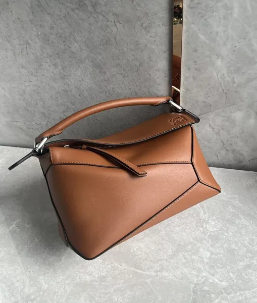 Loewe Puzzle Bag Cognac Leather Shoulder Bag - 1