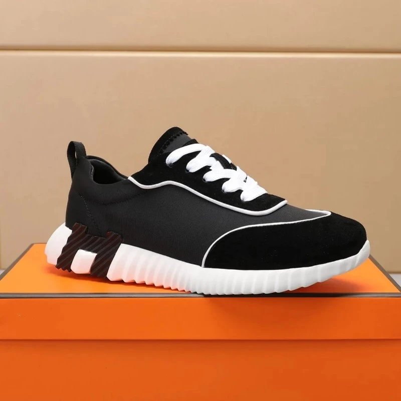 Hogan H-Stripes Black Orange White Chunky Sneakers - 16