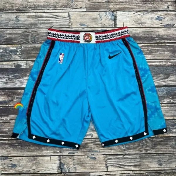Nike NBA City Edition Shorts Blue Multicolor Basketball Shorts - 1