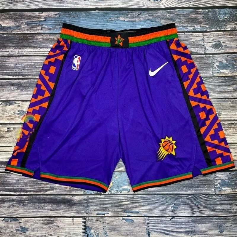 Nike Phoenix Suns City Edition Shorts Purple Orange - 1