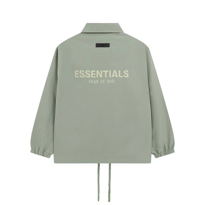 Fear of God Essentials Coach Jacket Black Outerwear - 13