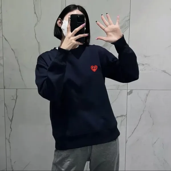 Comme des Garçons Play Heart Logo White Hoodie - 13