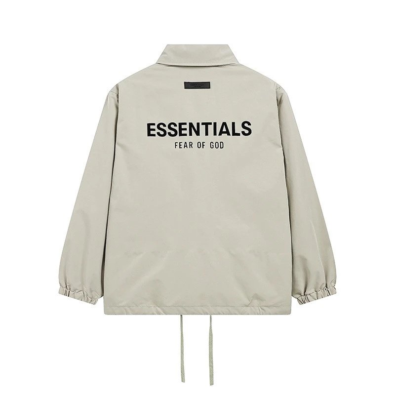 Fear of God Essentials Coach Jacket Black Outerwear - 12