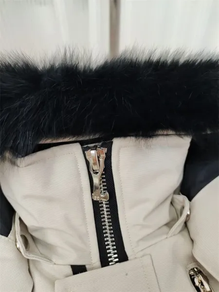 Moncler Genius Down Jacket White with Fur Hood - 25