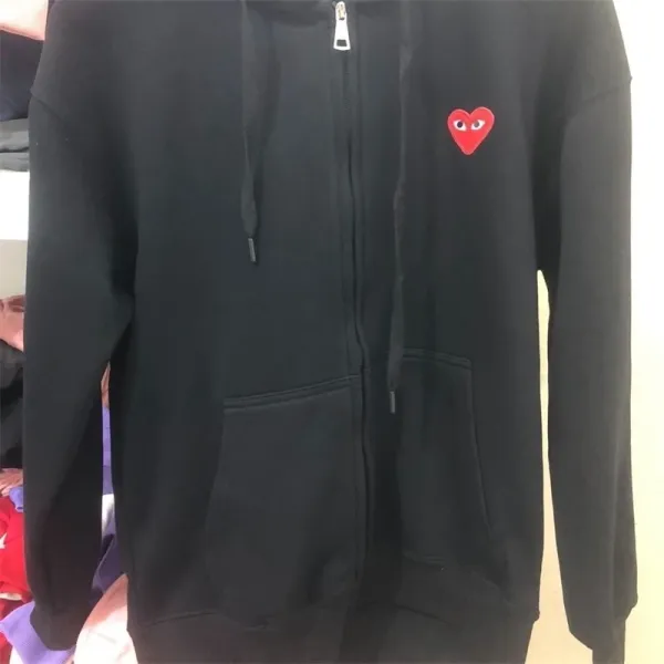 Comme des Garçons Play Heart Logo White Hoodie - 5