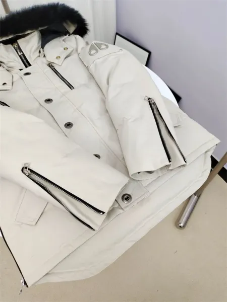 Moncler Genius Down Jacket White with Fur Hood - 21
