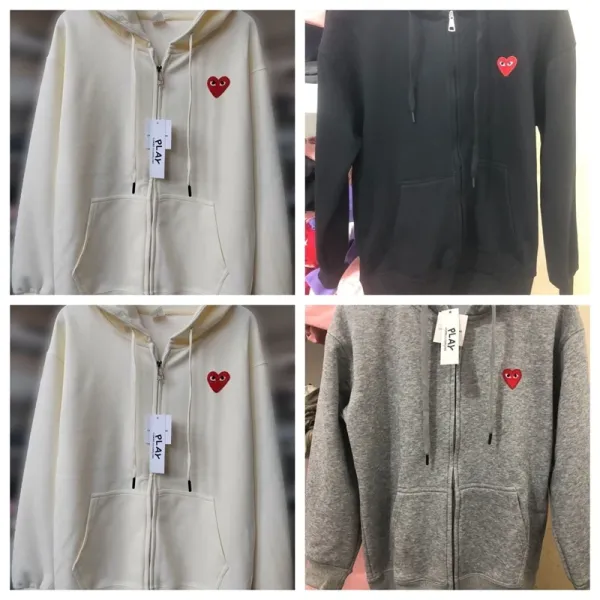 Comme des Garçons Play Heart Logo White Hoodie - 3