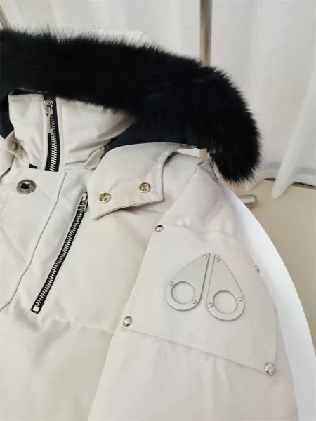 Moncler Genius Down Jacket White with Fur Hood - 26