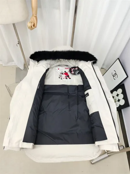 Moncler Genius Down Jacket White with Fur Hood - 24