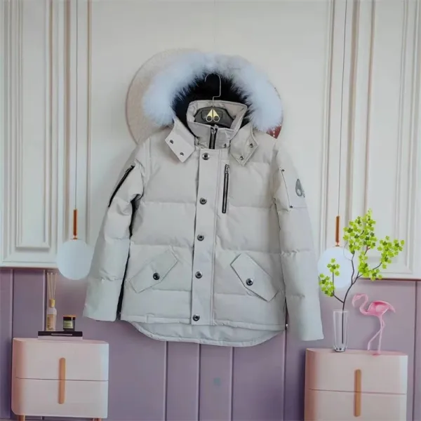 Moncler Genius Down Jacket White with Fur Hood - 6