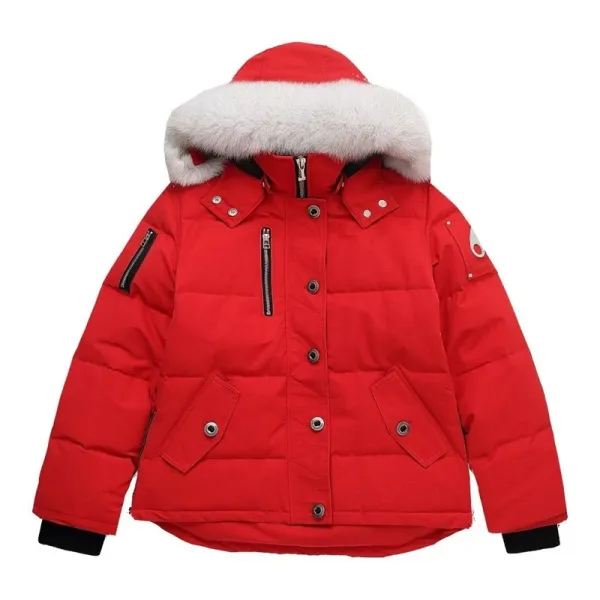 Moncler Genius Down Jacket White with Fur Hood - 14