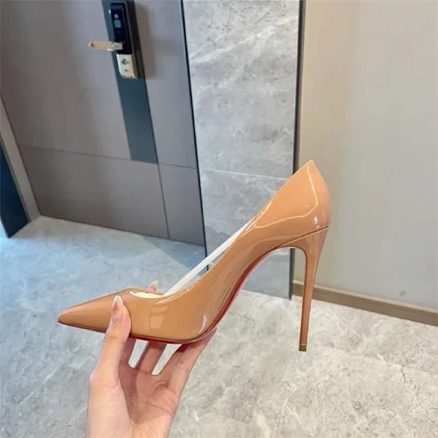 Christian Louboutin High Heels Pointed-Toe Stiletto Pumps with Red Soles product detail image 4
