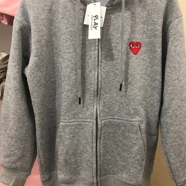 Comme des Garçons Play Heart Logo White Hoodie - 9