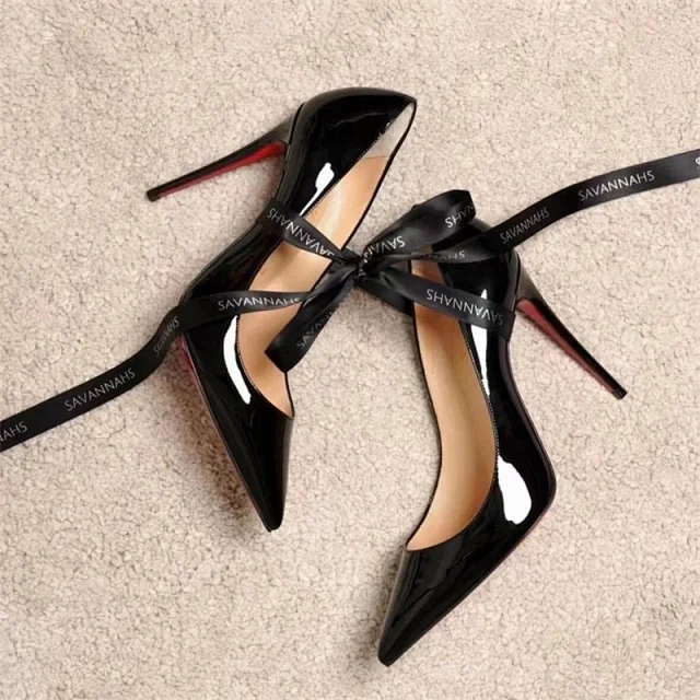 Christian Louboutin High Heels Pointed-Toe Stiletto Pumps with Red Soles product detail image 3
