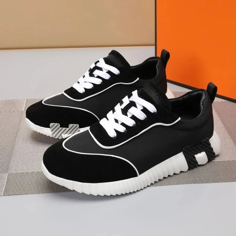 Hogan H-Stripes Black Orange White Chunky Sneakers - 17