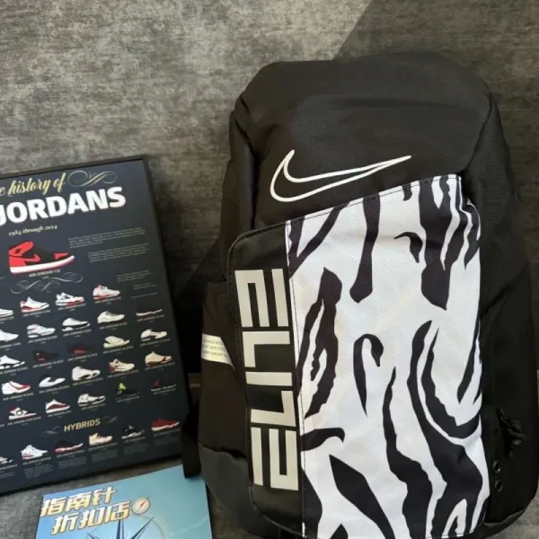 Air Jordan Retro 3 Inspired Backpack Black / Red Elephant Print - 22