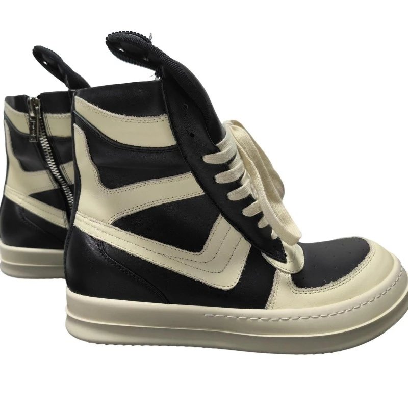 Rick Owens DRKSHDW Runner High White Leather Boots - 4