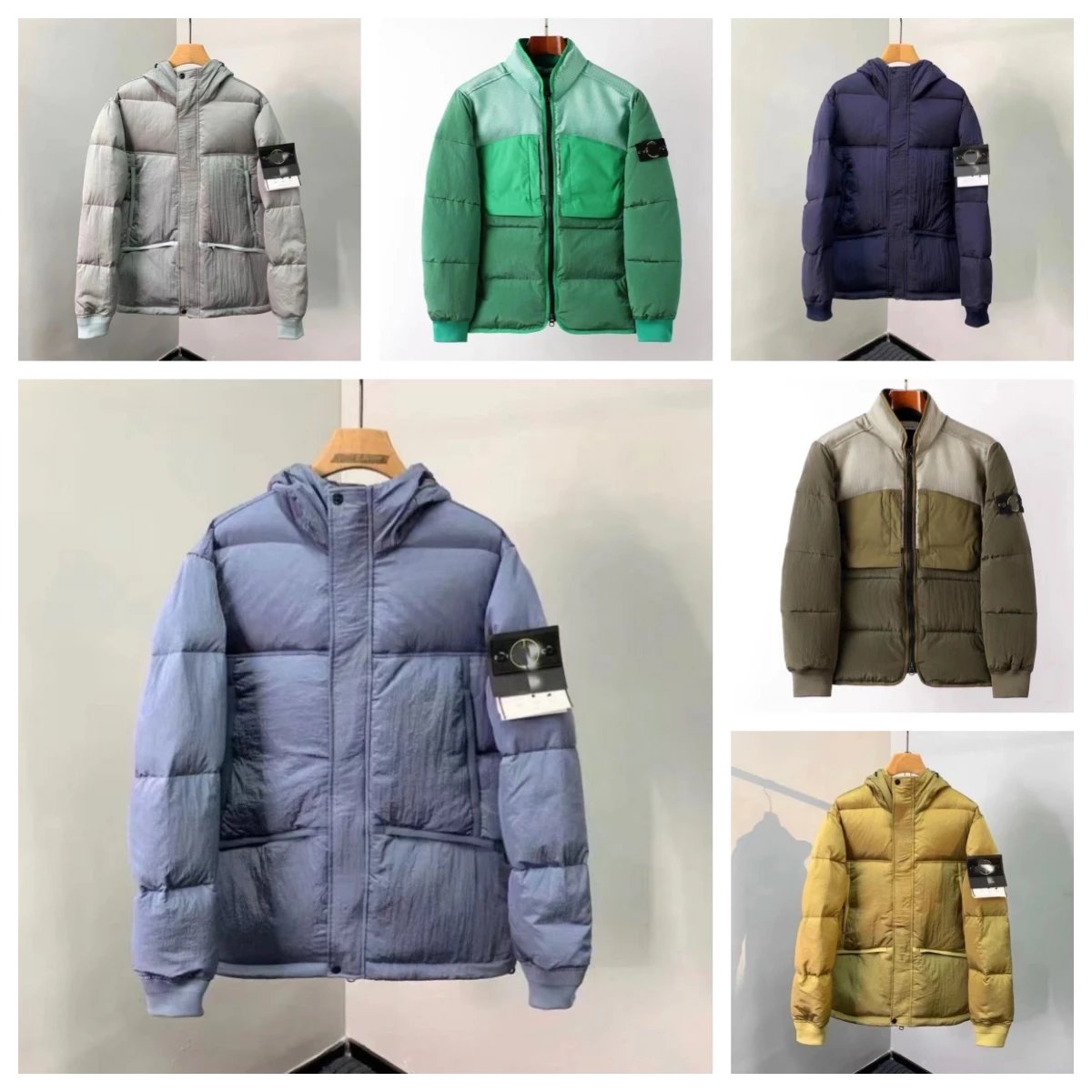 Stone Island Compass Patch Nylon Down Jacket