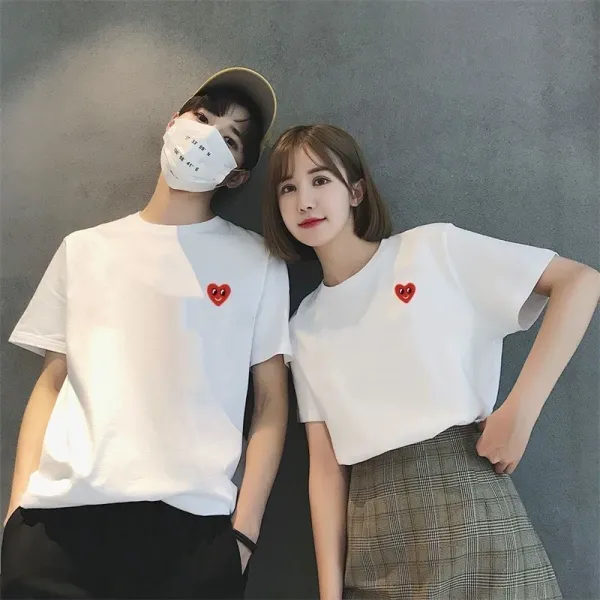 Comme des Garçons Play Heart Logo White Hoodie - 19