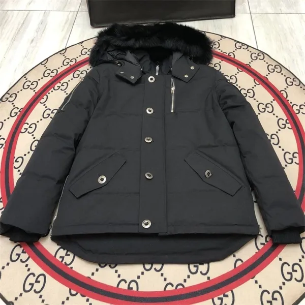 Moncler Genius Down Jacket White with Fur Hood - 10